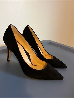 Marion Parke toscana must have 85 black suede leather pointed toe pumps heels 38